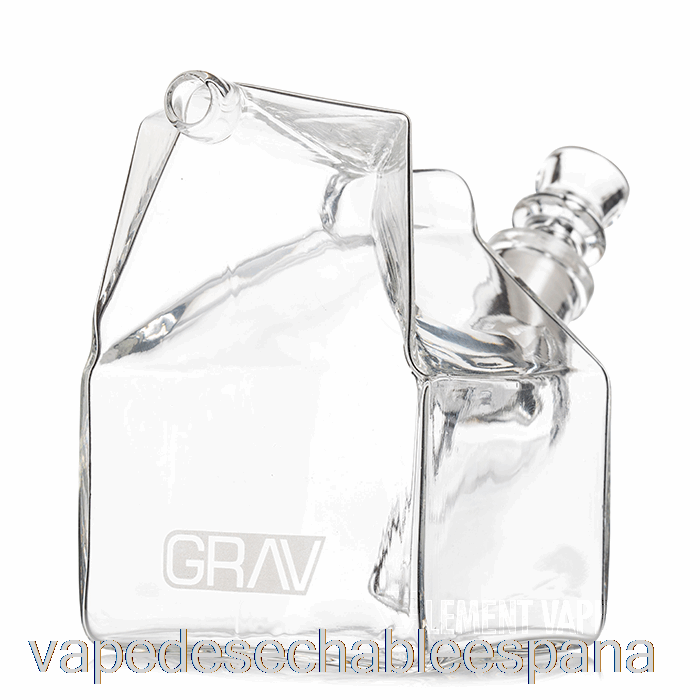 Vape España Grav Cartón De Leche Burbujeador De Vidrio Transparente